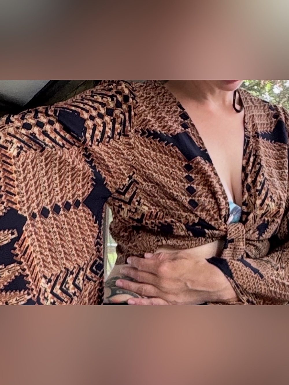 Unique long sleeve  blouse